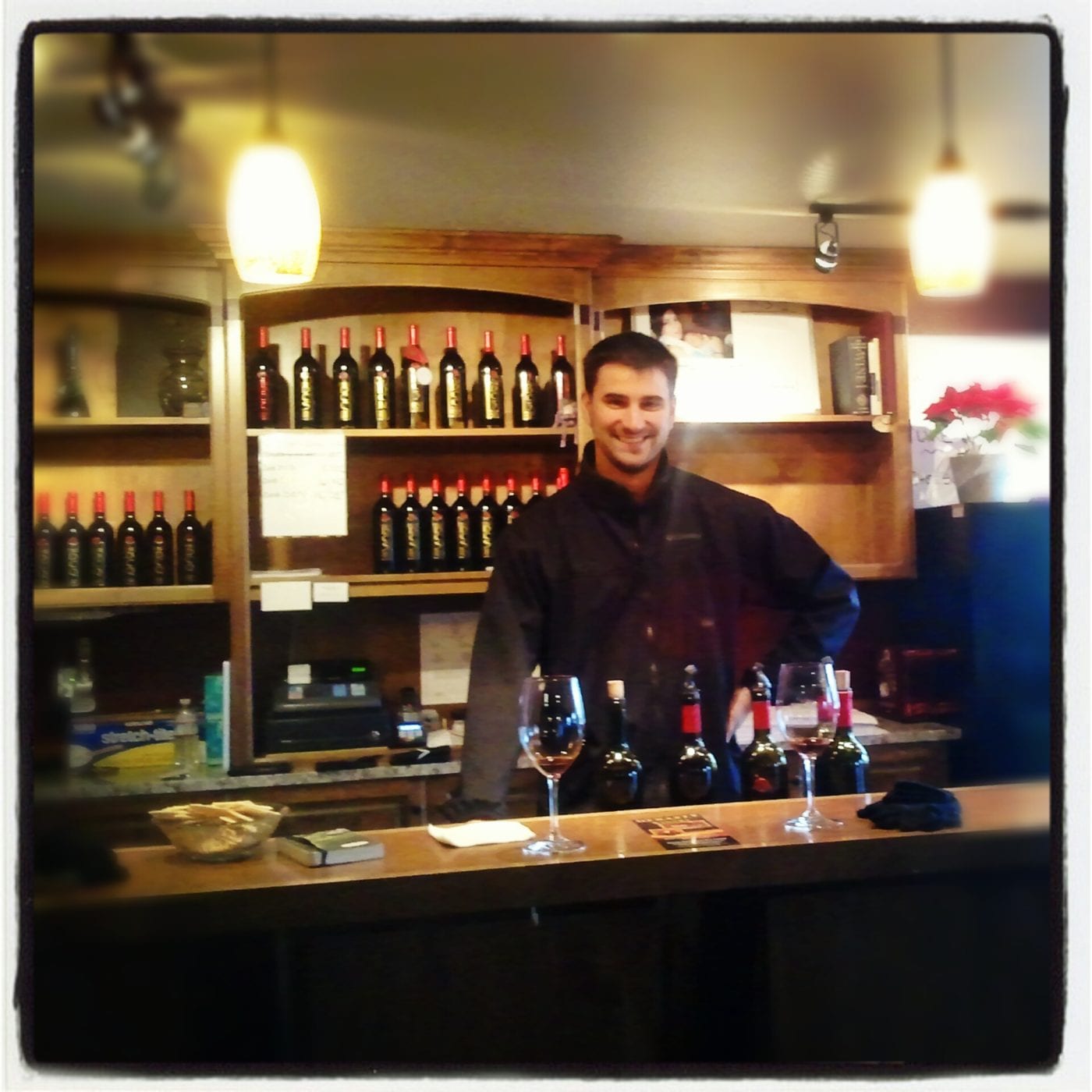 Eric Osvaldik in the tasting room.